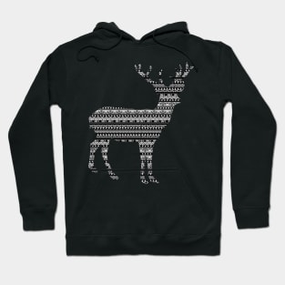 deer pattern Hoodie